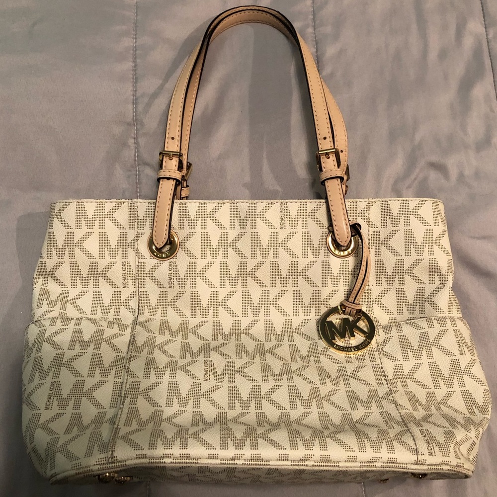 Cream Michael Kors purse